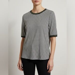 Garcia Shirt Women's Size Small Houndstooth Short Sleeve